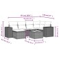 vidaXL Set de comedor de jardín 7 pzas y cojines ratán sintético negro vidaXL Set de comedor de jardín 7 pzas y cojines ratán sintético negro