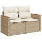 vidaXL Set sofás de jardín con cojines 13 pzas ratán sintético beige vidaXL Set sofás de jardín con cojines 13 pzas ratán sintético beige