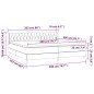 vidaXL Cama box spring con colchón tela negro 200x200 cm vidaXL Cama box spring con colchón tela negro 200x200 cm