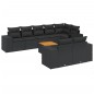 vidaXL Set de sofás de jardín 8 piezas y cojines ratán sintético negro vidaXL Set de sofás de jardín 8 piezas y cojines ratán sintético negro