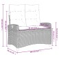 vidaXL Juego de comedor de jardín 4 piezas con cojines ratán PE gris vidaXL Juego de comedor de jardín 4 piezas con cojines ratán PE gris