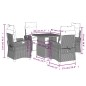 vidaXL Set de muebles jardín 5 pzas con cojines ratán sintético negro vidaXL Set de muebles jardín 5 pzas con cojines ratán sintético negro