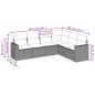 vidaXL Set de sofás de jardín 6 piezas y cojines ratán sintético negro vidaXL Set de sofás de jardín 6 piezas y cojines ratán sintético negro