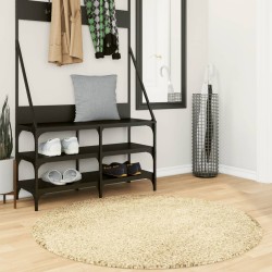 vidaXL Alfombra de pelo largo moderna dorado Ø 120 cm
