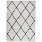 vidaXL Alfombra de pelo largo moderna crema y negro 160x230 cm vidaXL Alfombra de pelo largo moderna crema y negro 160x230 cm
