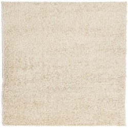 vidaXL Alfombra de pelo largo moderna dorado 200x200 cm