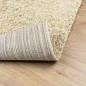 vidaXL Alfombra de pelo largo moderna dorado 200x200 cm vidaXL Alfombra de pelo largo moderna dorado 200x200 cm