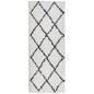 vidaXL Alfombra de pelo largo moderna crema y negro 80x200 cm vidaXL Alfombra de pelo largo moderna crema y negro 80x200 cm