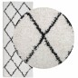 vidaXL Alfombra de pelo largo moderna crema y negro 80x200 cm vidaXL Alfombra de pelo largo moderna crema y negro 80x200 cm