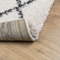 vidaXL Alfombra de pelo largo moderna crema y negro 80x200 cm vidaXL Alfombra de pelo largo moderna crema y negro 80x200 cm
