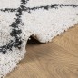 vidaXL Alfombra de pelo largo moderna crema y negro 80x200 cm vidaXL Alfombra de pelo largo moderna crema y negro 80x200 cm