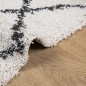 vidaXL Alfombra de pelo largo moderna crema y negro 60x110 cm vidaXL Alfombra de pelo largo moderna crema y negro 60x110 cm