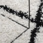 vidaXL Alfombra de pelo largo moderna crema y negro 60x110 cm vidaXL Alfombra de pelo largo moderna crema y negro 60x110 cm