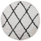 vidaXL Alfombra de pelo largo moderna crema y negro Ø 280 cm vidaXL Alfombra de pelo largo moderna crema y negro Ø 280 cm