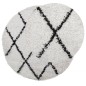 vidaXL Alfombra de pelo largo moderna crema y negro Ø 280 cm vidaXL Alfombra de pelo largo moderna crema y negro Ø 280 cm