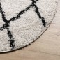 vidaXL Alfombra de pelo largo moderna crema y negro Ø 280 cm vidaXL Alfombra de pelo largo moderna crema y negro Ø 280 cm