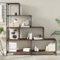 vidaXL Librería con 4 peldaños madera roble ahumado 139x33,5x149 cm vidaXL Librería con 4 peldaños madera roble ahumado 139x33,5x149 cm