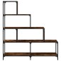 vidaXL Librería con 4 peldaños madera roble ahumado 139x33,5x149 cm vidaXL Librería con 4 peldaños madera roble ahumado 139x33,5x149 cm