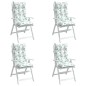 vidaXL Cojines silla respaldo alto 4 uds tela Oxford estampado hojas vidaXL Cojines silla respaldo alto 4 uds tela Oxford estampado hojas
