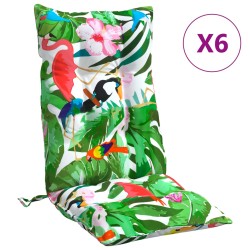vidaXL Cojines de silla con respaldo alto 6 uds tela Oxford multicolor