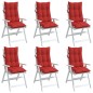 vidaXL Cojines de silla con respaldo alto 6 uds tela Oxford rojo vidaXL Cojines de silla con respaldo alto 6 uds tela Oxford rojo