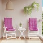 vidaXL Cojines de silla con respaldo alto 2 uds tela Oxford rosa vidaXL Cojines de silla con respaldo alto 2 uds tela Oxford rosa