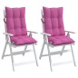 vidaXL Cojines de silla con respaldo alto 2 uds tela Oxford rosa vidaXL Cojines de silla con respaldo alto 2 uds tela Oxford rosa