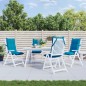 vidaXL Cojines de silla con respaldo alto 4 uds tela Oxford azul claro vidaXL Cojines de silla con respaldo alto 4 uds tela Oxford azul claro