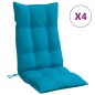 vidaXL Cojines de silla con respaldo alto 4 uds tela Oxford azul claro vidaXL Cojines de silla con respaldo alto 4 uds tela Oxford azul claro