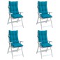 vidaXL Cojines de silla con respaldo alto 4 uds tela Oxford azul claro vidaXL Cojines de silla con respaldo alto 4 uds tela Oxford azul claro