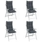 vidaXL Cojines de silla respaldo alto 4 uds tela Oxford gris antracita vidaXL Cojines de silla respaldo alto 4 uds tela Oxford gris antracita