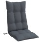 vidaXL Cojines de silla respaldo alto 4 uds tela Oxford gris antracita vidaXL Cojines de silla respaldo alto 4 uds tela Oxford gris antracita