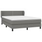 vidaXL Cama box spring con colchón tela gris oscuro 140x190 cm vidaXL Cama box spring con colchón tela gris oscuro 140x190 cm