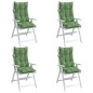 vidaXL Cojines silla respaldo alto 4 uds tela Oxford estampado hojas vidaXL Cojines silla respaldo alto 4 uds tela Oxford estampado hojas