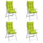 vidaXL Cojines de silla respaldo alto 4 uds tela Oxford verde brillo vidaXL Cojines de silla respaldo alto 4 uds tela Oxford verde brillo