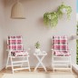 vidaXL Cojines de silla de respaldo bajo 2 uds tela de cuadros vidaXL Cojines de silla de respaldo bajo 2 uds tela de cuadros