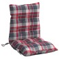 vidaXL Cojines de silla de respaldo bajo 2 uds tela de cuadros vidaXL Cojines de silla de respaldo bajo 2 uds tela de cuadros
