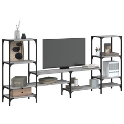 vidaXL Mueble de TV madera de ingeniería gris Sonoma 206,5x28,5x95 cm