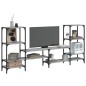 vidaXL Mueble de TV madera de ingeniería gris Sonoma 206,5x28,5x95 cm vidaXL Mueble de TV madera de ingeniería gris Sonoma 206,5x28,5x95 cm