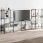 vidaXL Mueble de TV madera de ingeniería gris Sonoma 206,5x28,5x95 cm vidaXL Mueble de TV madera de ingeniería gris Sonoma 206,5x28,5x95 cm