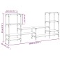 vidaXL Mueble de TV madera de ingeniería gris Sonoma 206,5x28,5x95 cm vidaXL Mueble de TV madera de ingeniería gris Sonoma 206,5x28,5x95 cm
