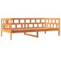 vidaXL Sofá cama de madera maciza de pino marrón cera 90x190 cm vidaXL Sofá cama de madera maciza de pino marrón cera 90x190 cm