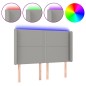 vidaXL Cabecero con LED de tela gris claro 147x16x118/128 cm vidaXL Cabecero con LED de tela gris claro 147x16x118/128 cm