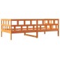 vidaXL Sofá cama de madera maciza de pino marrón cera 90x190 cm vidaXL Sofá cama de madera maciza de pino marrón cera 90x190 cm