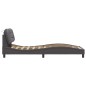 vidaXL Estructura de cama con cabecero cuero sintético gris 90x200 cm vidaXL Estructura de cama con cabecero cuero sintético gris 90x200 cm