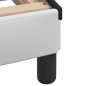 vidaXL Estructura cama cabecero cuero sintético blanco negro 90x200 cm vidaXL Estructura cama cabecero cuero sintético blanco negro 90x200 cm