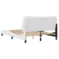 vidaXL Estructura de cama cabecero cuero sintético blanco 120x200 cm