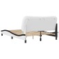 vidaXL Estructura cama cabecero cuero sintético blanco negro 120x200cm