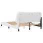 vidaXL Estructura de cama cabecero cuero sintético blanco 140x190 cm vidaXL Estructura de cama cabecero cuero sintético blanco 140x190 cm
