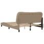vidaXL Estructura de cama cabecero cuero sintético capuchino 140x200cm